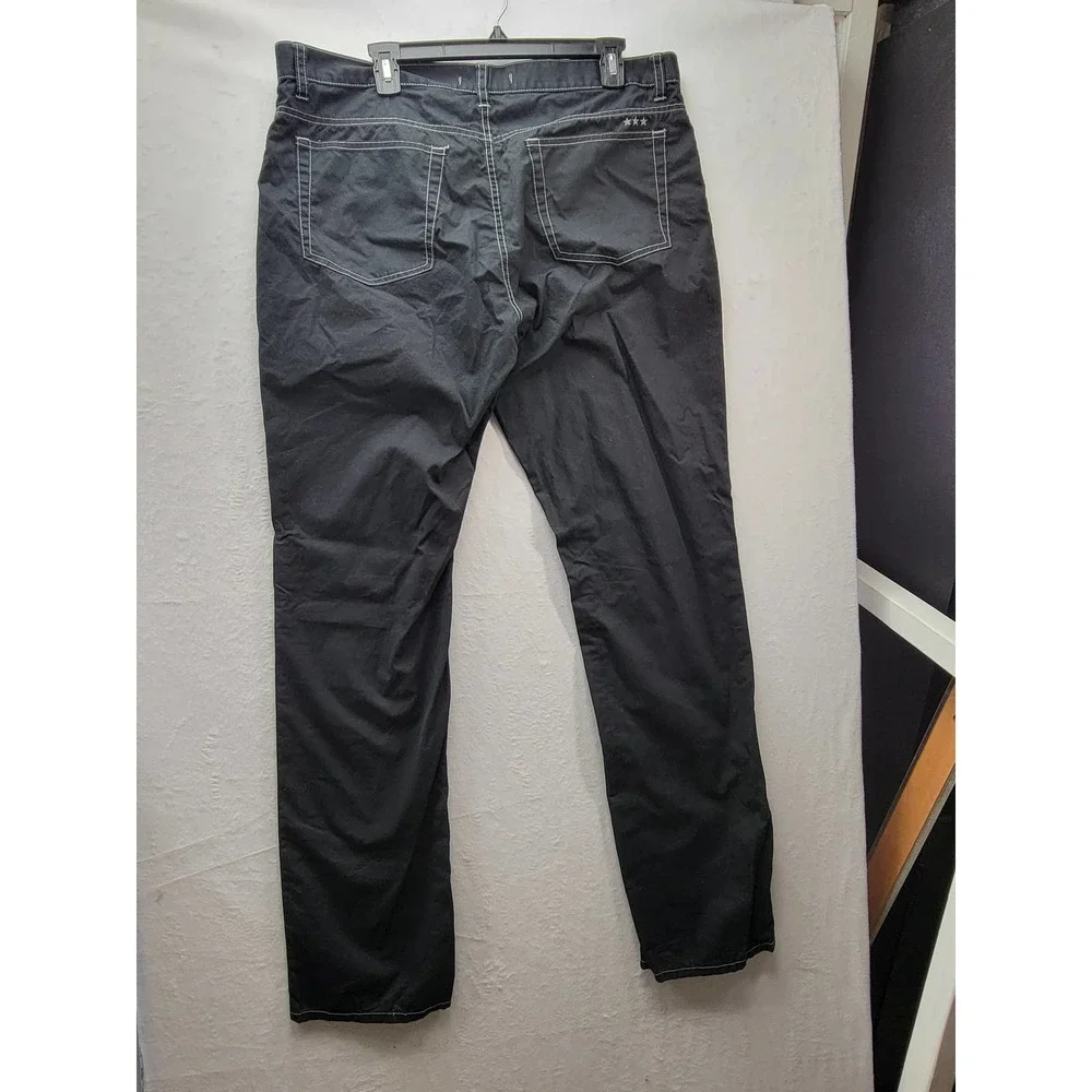 John Varvatos Mens Black Light Weight Slim Fit Button Fly Jeans, Sz 38R - Picture 5 of 9